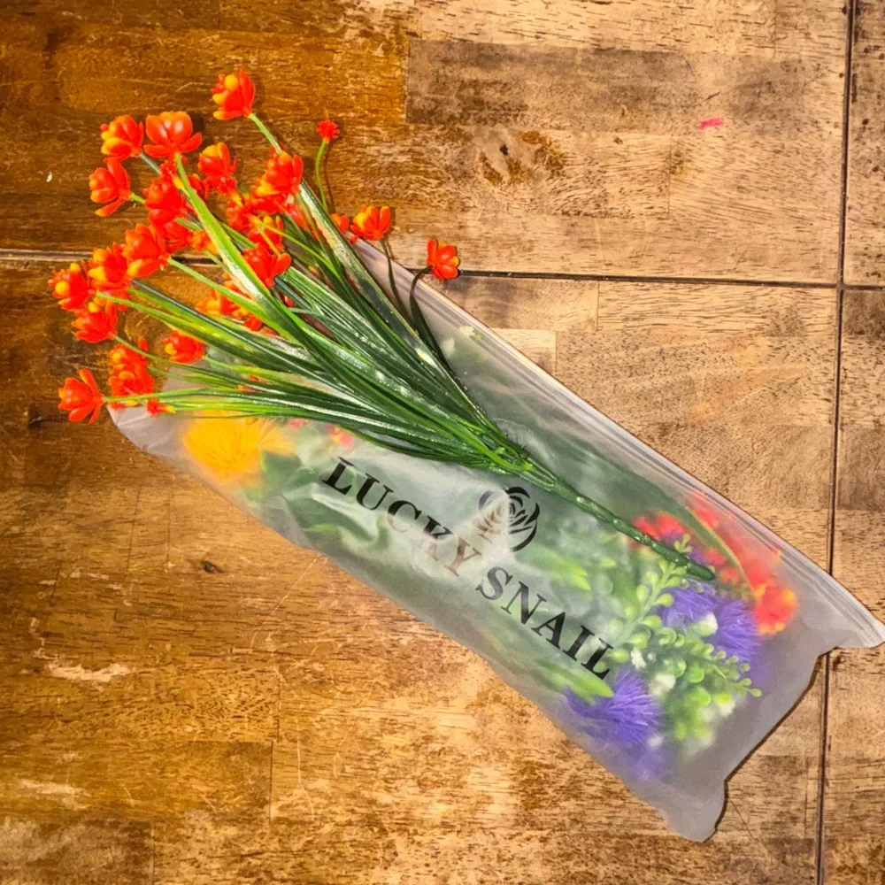 Vibrant Artificial Floral Bundles (7 Pack) Purple, Orange, Yellow, White